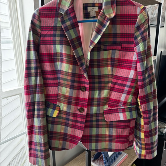 J. Crew Jackets & Blazers - J. Crew Women's Madras Plaid Blazer 8